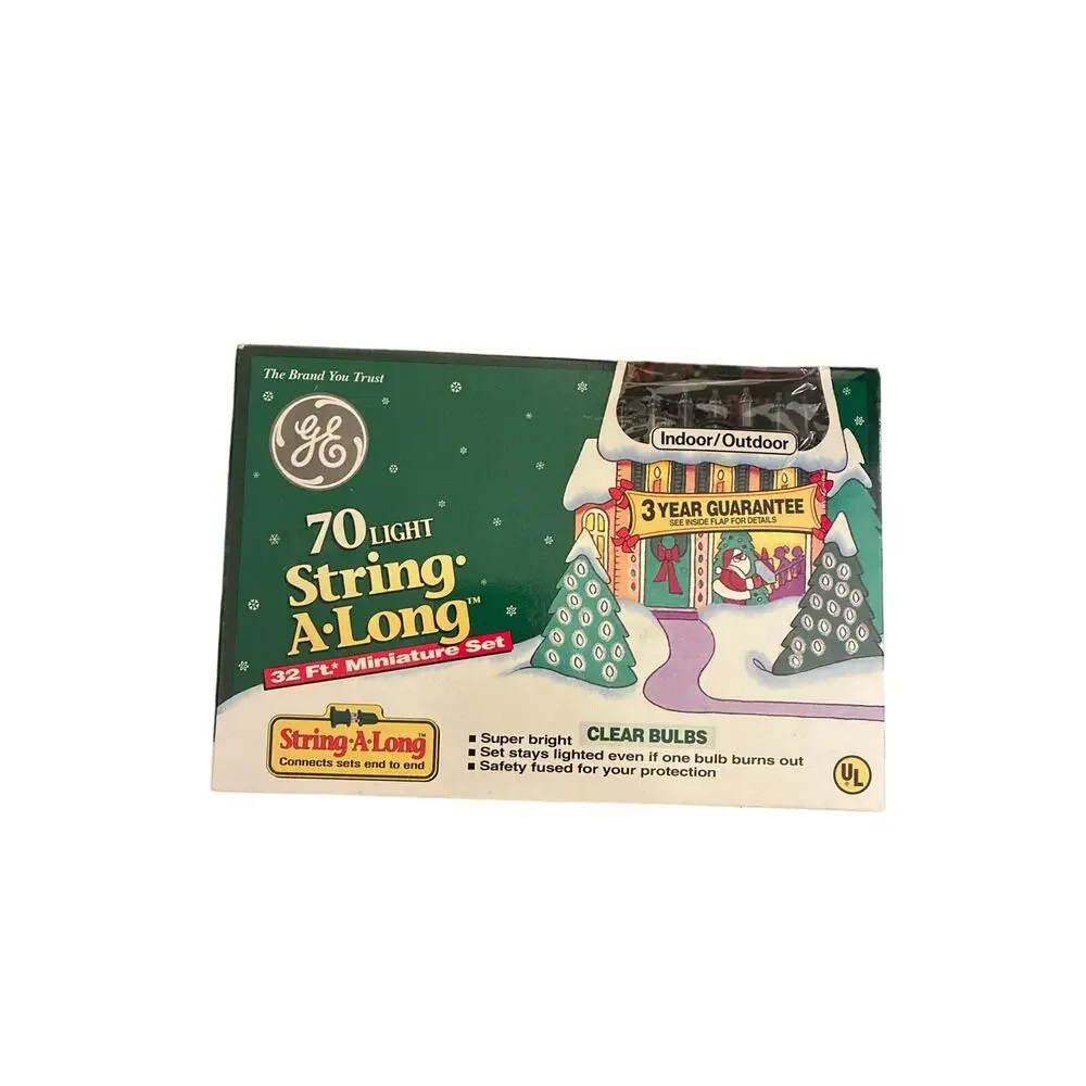 Lot GE classic string along lights (2) boxes of 70 clear lights indoor/outdoor